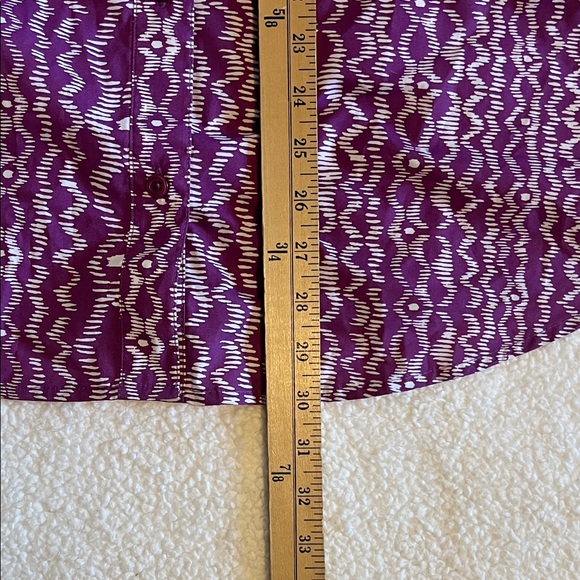 Roaman’s Purple Patterned Button-Up Blouse with Cardigan size 22W - Picture 10 of 16